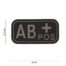 Embleem 3D PVC bloedgroep AB+ positief zwart-0