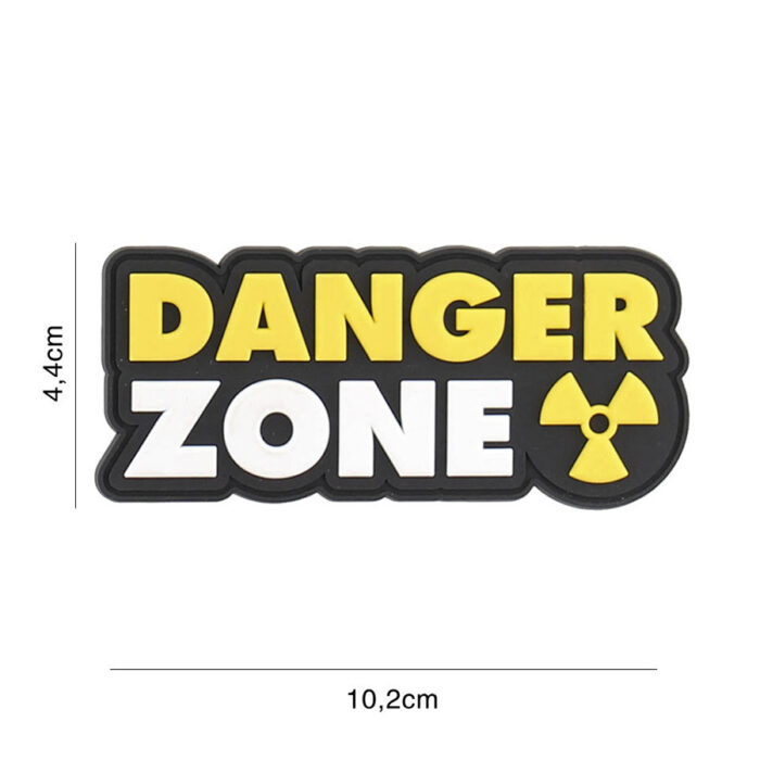 Embleem 3D PVC Danger Zone geel-0