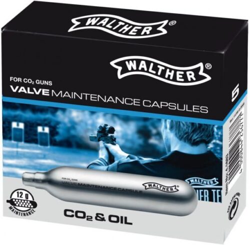 Walther Valve Maintenance CO2 Capsules 12 Gram 5-Pack-0
